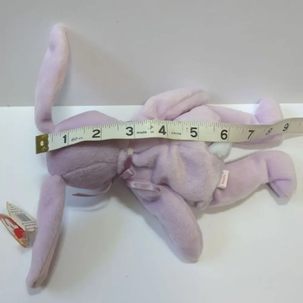 TY FLOPPITY BUNNY BEANIE BABIES RETIRED 1996 NO TAG Lavender Easter Spring